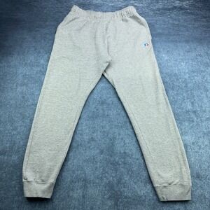 Russell Athletic Mens Gray Fleece Jogger Sweatpants Heather Gray Large L